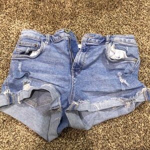 zara denim shorts